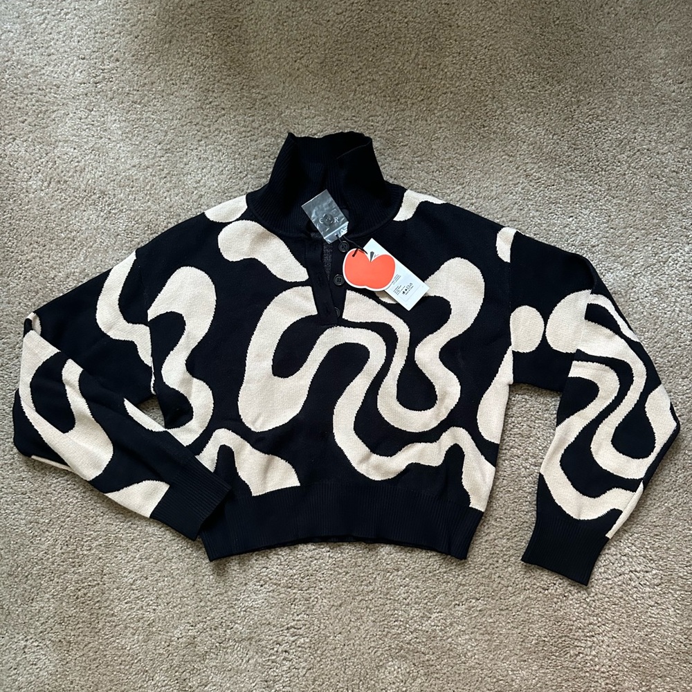 Black and Cream Sweater